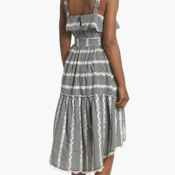 Adelyn Rae‎ Belle Ruffle Lace Gingham Midi Dress Size S - Picture 2 of 15